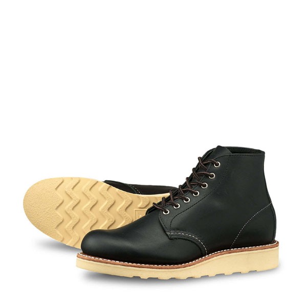 レッドウイング 偽物 ブーツ[RED WING] ROUND TOE 3450 BLACK BOUNDARY