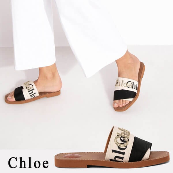 クロエ サンダル ウッディ コピー CHLOE Woody フラットミュールサンダルC21S188Q7905