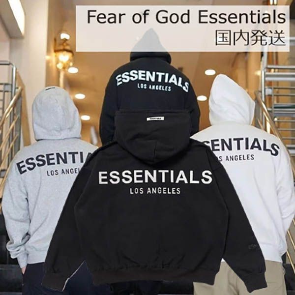 エッセンシャルズ ロサンゼルス 偽物 フィアオブゴッド Essentials LOS ANGELES フーディ パーカ ロゴ FOG 限定品