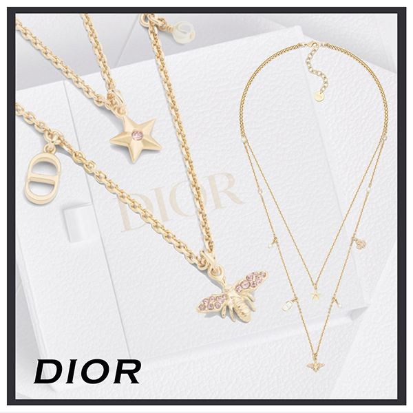 ディオール ネックレス 偽物 LUCKY DIOR ゴールド 星 BEE パール N2082WOMCY_D29P