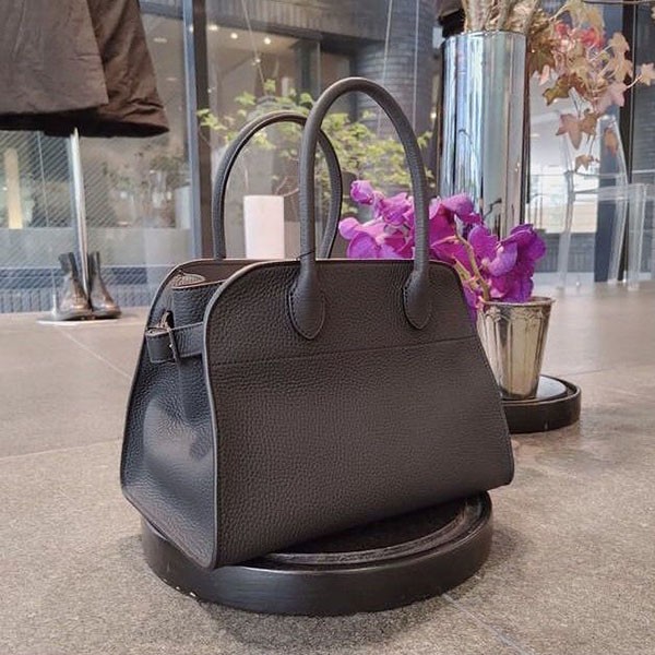 the row 偽物 お洒落♡ザロウ マルゴー THE ROW Margaux 10 Bag グレインレザー バッグ ショルダー W1190L133