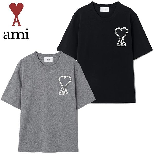 ★AMI★刺繍ロゴhalf Tシャツ (KOREA EXCLUSIVE)