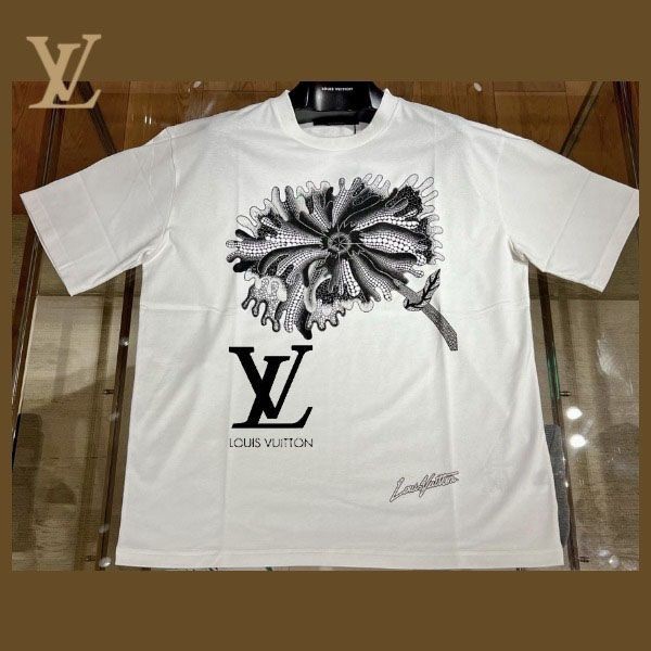 お早めに！ルイヴィトン LV × YK 草間彌生 美しいフラワー Tシャツ 1AB6IJ