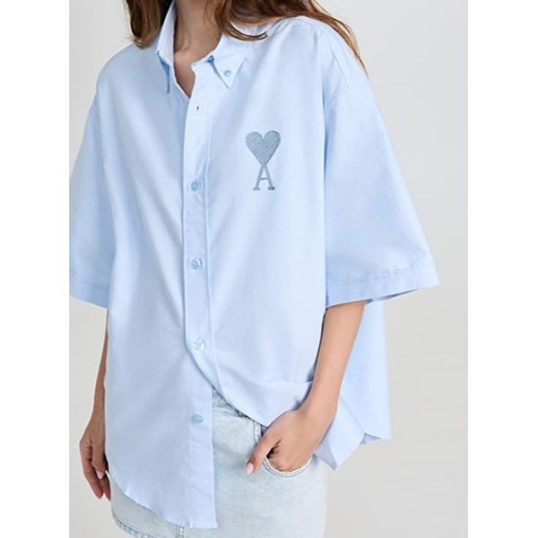 完売人気【アミパリス コピー】De Coeur Shirt☆半袖シャツ☆ワンポイントロゴ