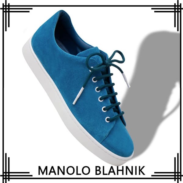 【追跡付】MANOLO BLAHNIK 偽物 メンズ SEMANADO スニーカー スエード 322-2374-0005