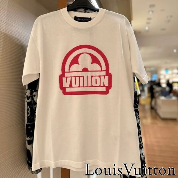 ルイヴィトン コットンショートスリーブクルーネック Tシャツ 偽物 1ABJ8M