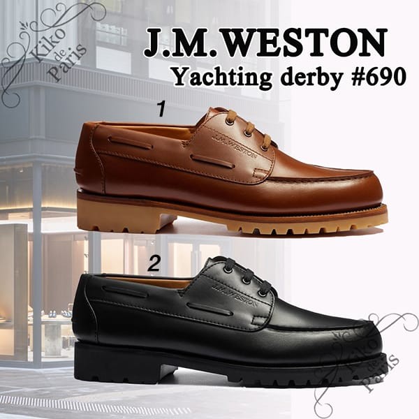 新作！先取りJ.M. WESTON 偽物 Derby bateau★ダービーシューズ 2色 114130269011​