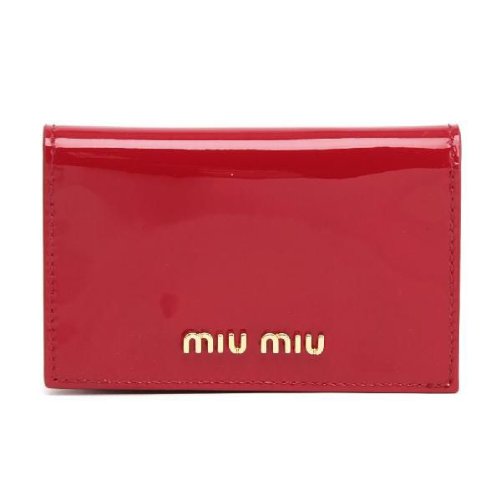 ミュウミュウ MIU MIU 名刺入れ エナメル革 5M1122-3CJ-011