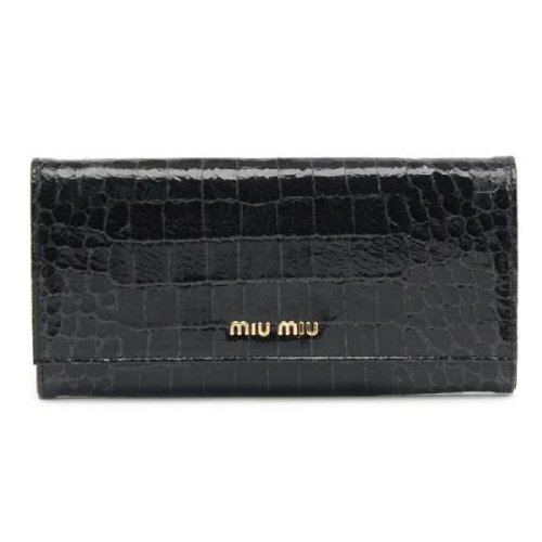 ミュウミュウ MIU MIU 長財布 クロコ調型押し革 5M1109-NKG-002