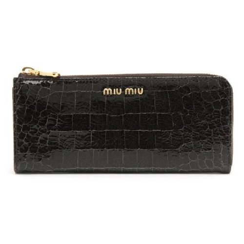 ミュウミュウ MIU MIU 長財布 クロコ調型押し革 5M1183-NKG-003