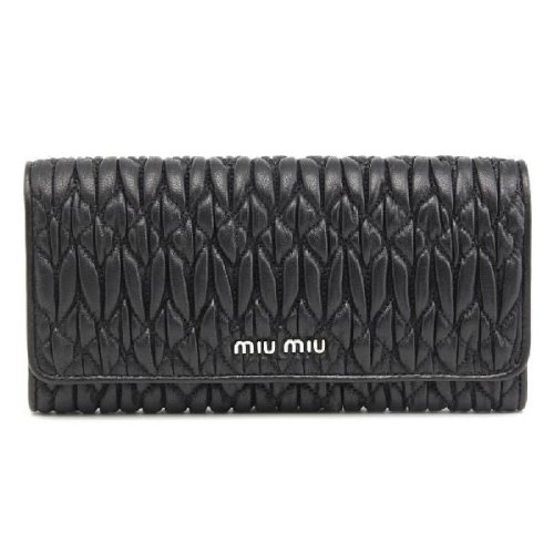 ミュウミュウ  MIU MIU 長財布 ラム革 5M1109-ZRE-002