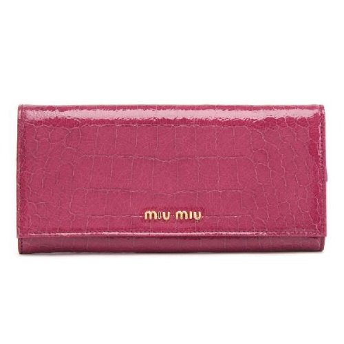 ミュウミュウ MIU MIU 長財布 クロコ調型押し革5M1109-NKG-233