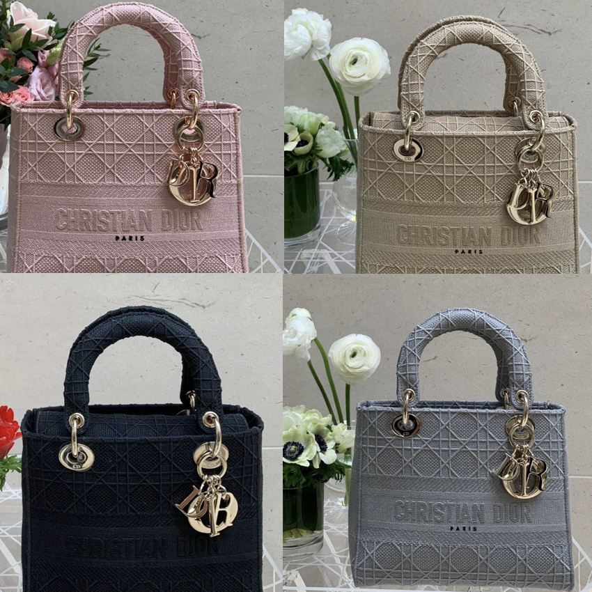 最新作 ディオール コピー ハンドバッグ Lady Dior カナージュキャンバス全5色 限定 20040312