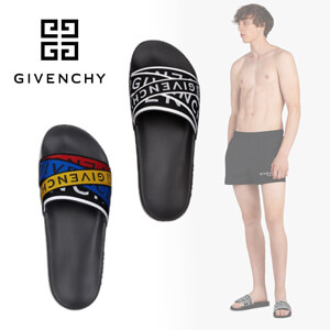 GIVENCHY/19SS 4G ジバンシィ サンダル コピー ウェビングラバーフラットスライド サンダル BH300DH0A5-960