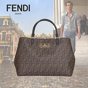 FENDI/フェンディ＃ファブリックバッグ/ブラウン100946