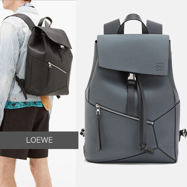 Loewe(ロエベ リュック コピー) Puzzle バックパック 男の渋さ漂うガンメタル 324.12BZ54