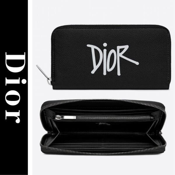 コラボ DIOR x ショーンステューシー ラウンドジップウォレット110711