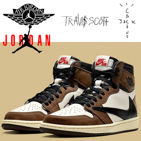 ナイキ エアージョーダン スニーカー コピー  Jordan 1 Retro High Travis Scott ジョーダン 1 レトロ201017a09