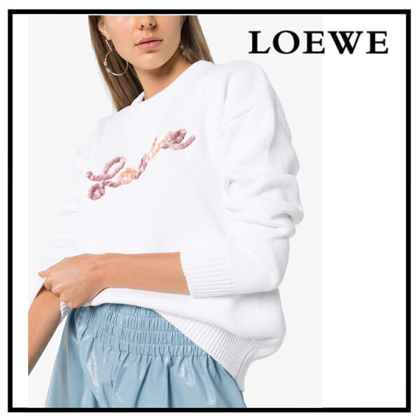 ☆LOEWE☆ロエベ トレーナー 偽物 セーター ロゴ入りS540333X77