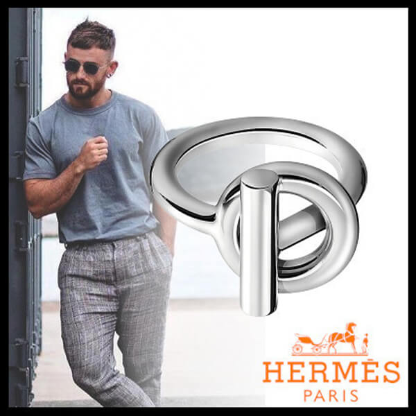 HERMES★エルメス リング コピー 品の良いシンプルさ Echappee シルバー H103658B 00050