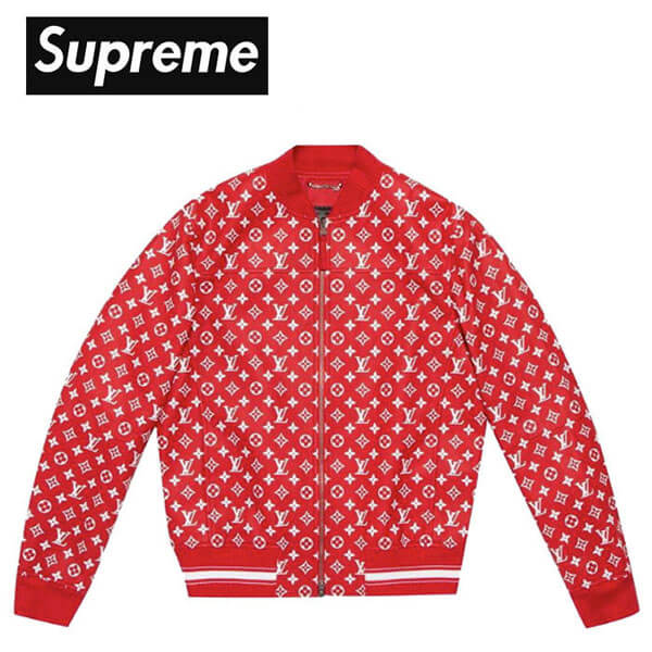 ルイヴィトン シュプリーム ジャケット コピー supreme 偽物 × ルイヴィトン LEATHER ジャケット201116CC02