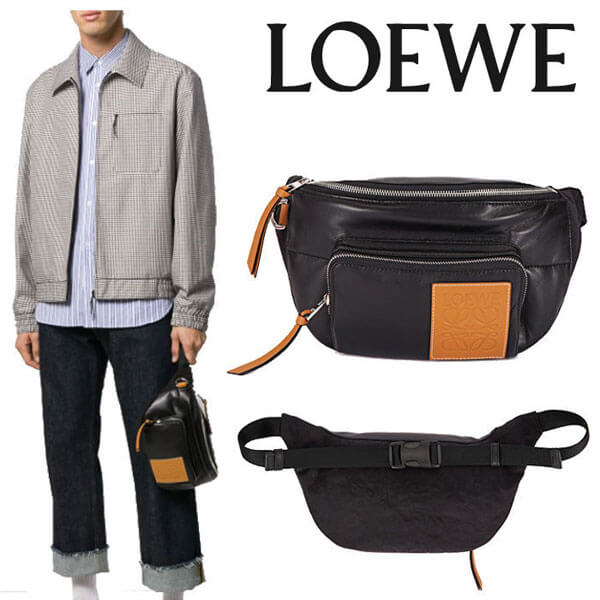 【LOEWE ロエベ ベルトバッグ コピー】2020SS バンバッグ パフィー (ブラック) 335.73.W75 1100