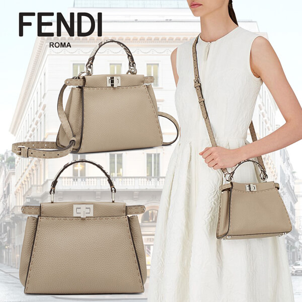 FENDI コピーミニ ピーカブー アイコニック セレリア ハンドバッグ 8BN244N8KF04YB