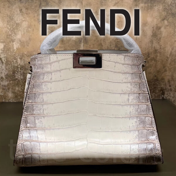 FENDI コピー20SS PEEKABOO ESSENTIALLY ヒマラヤクロコダイル バッグ201120121