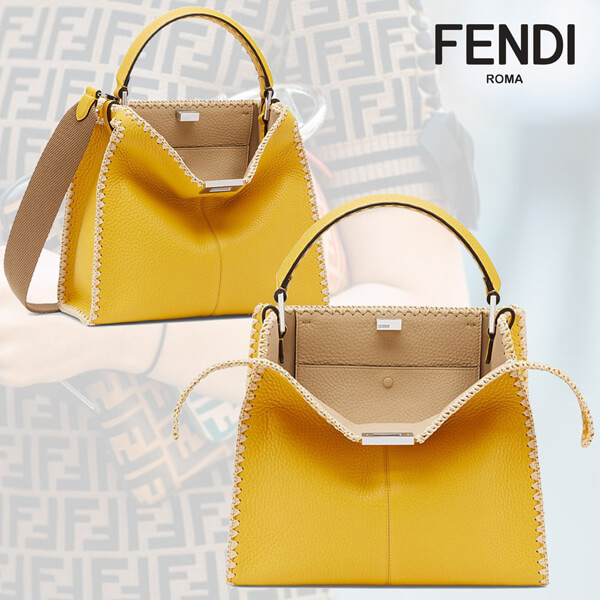 FENDI PEEKABOO X-LITE MEDIUMスーパーコピー セレリア ラフィア スティッチ 8BN310ABV3F1B84