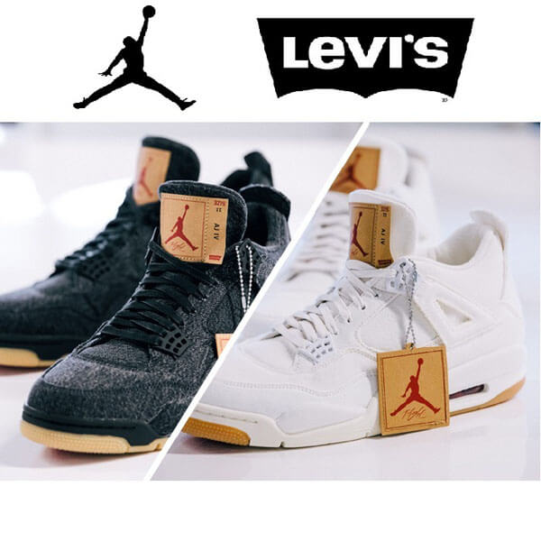 送関込 LEVIS  AIR JORDAN 4 RETRO NRG LEVISスーパーコピー リーバイス 青/黑/白  201020A11