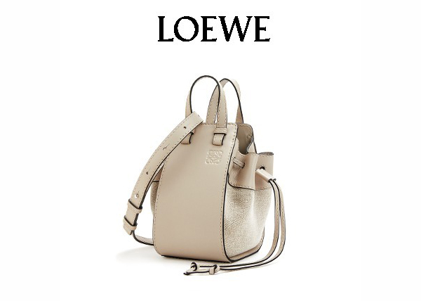 2020年人気新作■LOEWE ロエベコピー ミニ ハンモック DWバッグ レザー&リネン■314.39.V072461