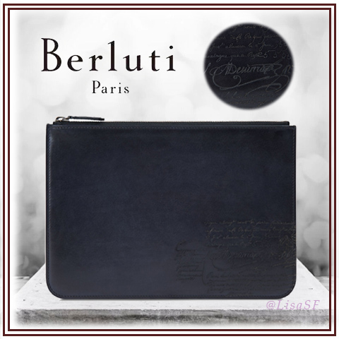 Berluti ベルルッティスーパーコピー レザークラッチ Nino (Sサイズ）NINO_PM-SCRITTO_SWIFT-V2