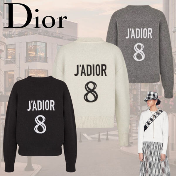 日本未入荷☆Dior☆JADIOR 8ディオール セーター コピー カシミヤ Black 924S55AM009_X9330