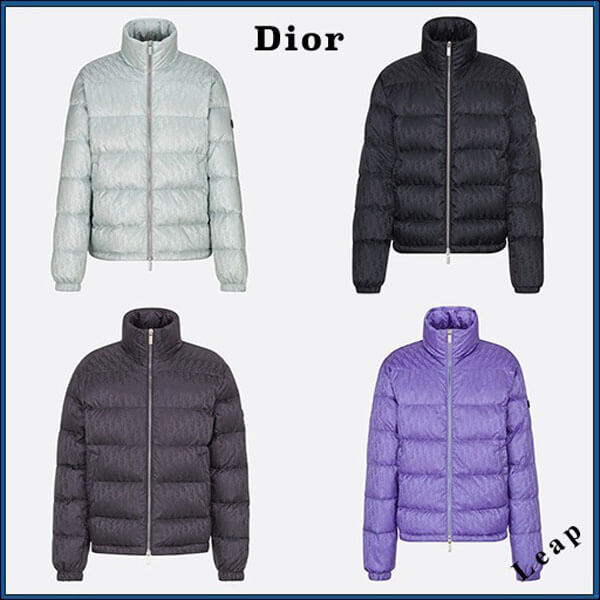 21春先行発売！【Dior】DIOR OBLIQUE スタンドカラー ダウンジャケット 4colorX58204