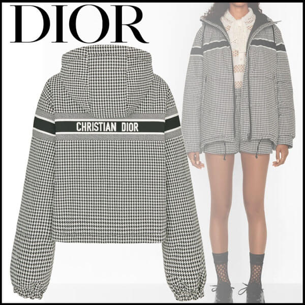 【すぐ届く】ディオール★DIOR 千鳥柄 ダウンジャケット/上品 057C21A2969_X9330