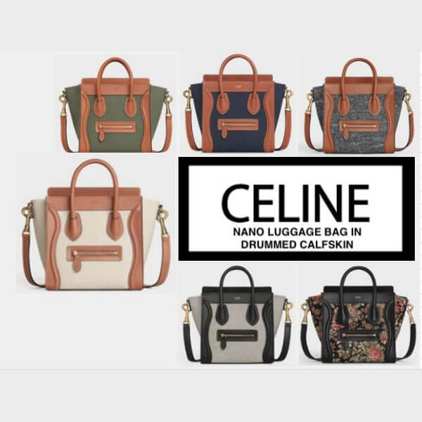 送料込【CELINE】コピーラゲージナノドラムカーフスキンショルダーバッグ 柄 189242CIO