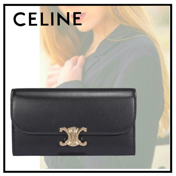 ☆CELINE セリーヌ 財布 偽物☆トリオンフ ミディアムウォレット 10D773BZG.38NO