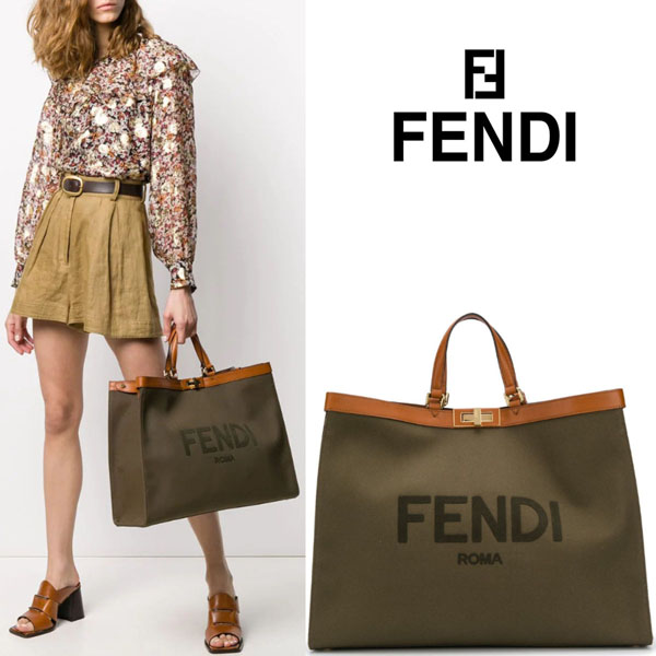 フェンディ キャンバス トートバッグ コピー FENDI FE2748 PEEKABOO X-TOTE LARGE 8BH375ABVVF1891