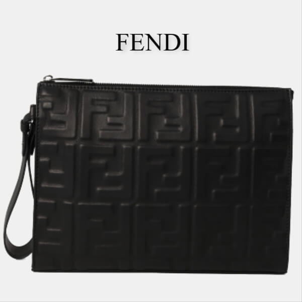 FENDI　FF Embossed Clutchスーパーコピー2011201234A2