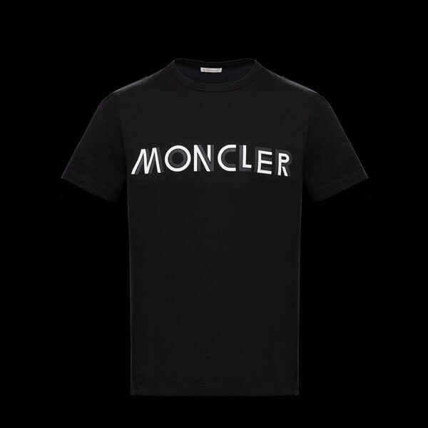 Moncler★2020AW★偽物バイカラーロゴ半袖TシャツAW201116B1482