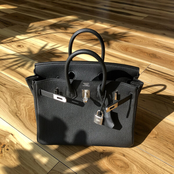 即発【HERMES】Birkin25コピー ブラック SV金具 Y刻 トゴPK01