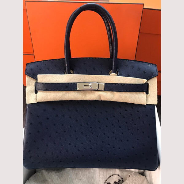 Hermes★(入手不可能.顧客のみの特権)Birkinオーストリッチ30cm コピーハンドバッグPK09