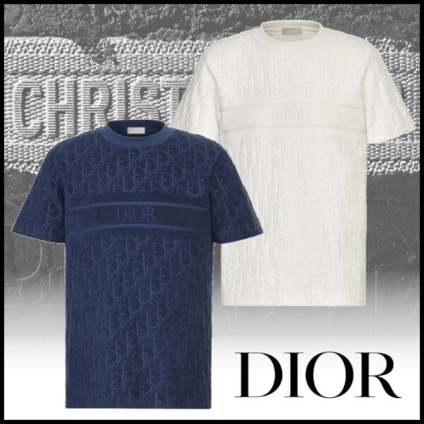 DIOR 20SS OBLIQUE ディオール Tシャツ コピー ロゴバンド コットン製 半袖*2カラー 943J605E0602_C020