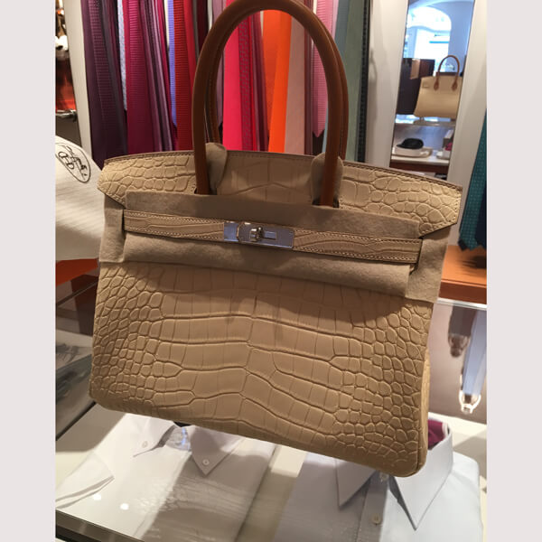 Hermes★(入手不可能で顧客特権)美し過ぎるBirkin2色バニラ30cm偽物PK26