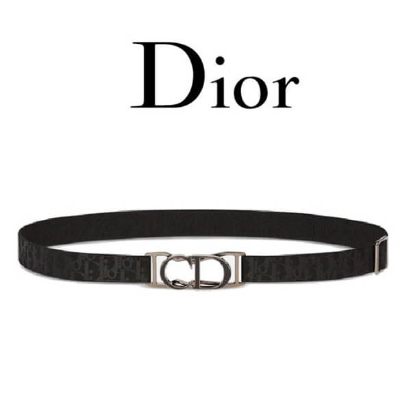 DIOR ディオール ベルト コピー バックル ゴムバンド ベルト ブラック 4337RNYSH_H00N