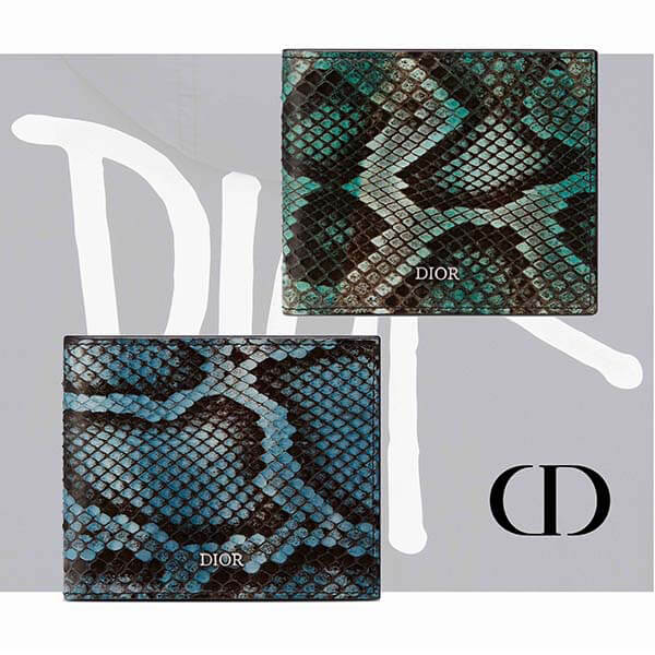 DIOR 折り財布 コピー パイソンレザー ウォレット 2EXBH027PMS