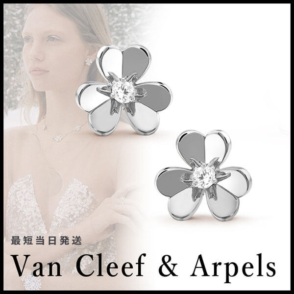 Van Cleef & Arpels スーパーコピー  / Frivole mini ピアス ホワイトゴールド  VCARP0J300