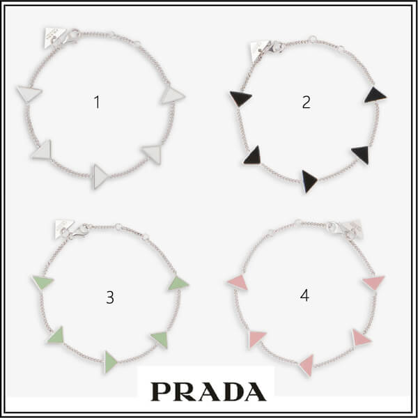 海外限定【PRADA】スーパーコピー プラダ ロゴトライアングル ブレスレット ４色 21030318