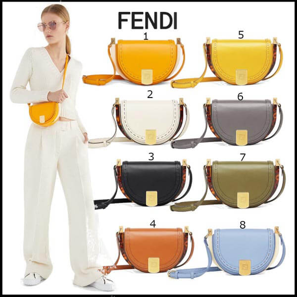 話題の新作★FENDI★コピー ムーンライト レザー バッグ8BT346ABVLF