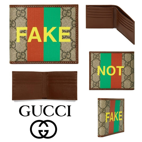 【グッチ】Fake/Not グッチ 財布 偽物 プリント*ダブルG*二つ折りウォレット*636166 2GCAG 8280